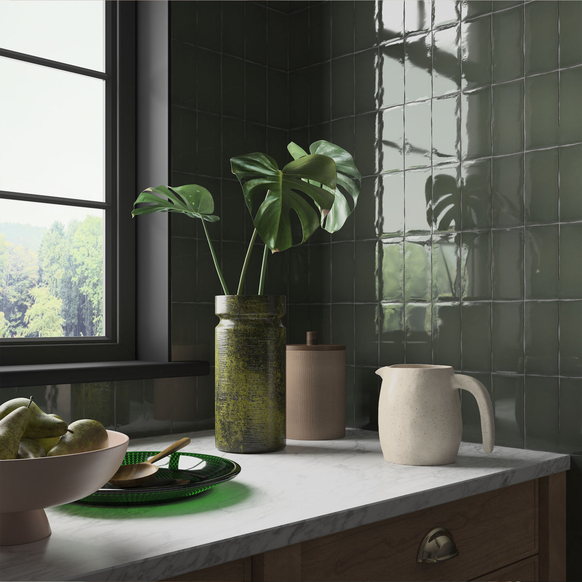 Terra Olive Gloss - Ceramic Wall Tile