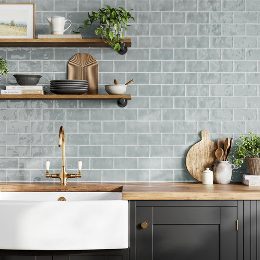 Duck Egg Gloss - Crafted Smooth Ceramic Wall Tile