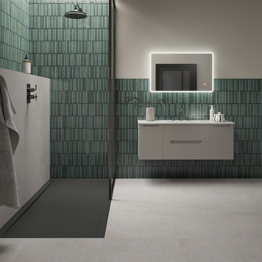 Emerald Gloss - Elara Smooth Linear Ceramic Wall Tile