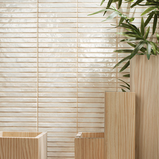 Pearl Gloss - Elara Smooth Linear Ceramic Wall Tile