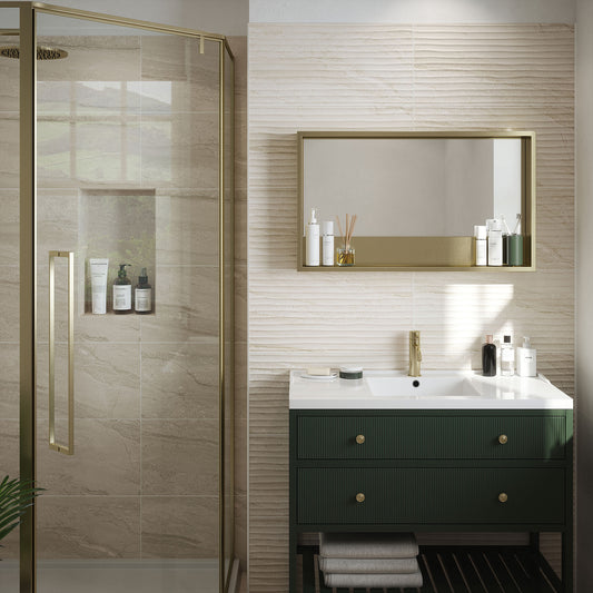Beige Matt - Arden Textured Ceramic Wall Tile