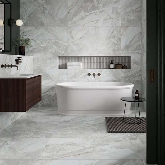 Sierra Light Semi-Polished - Smooth Porcelain Wall & Floor Tile