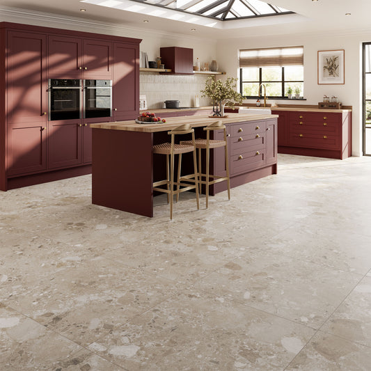Beige Matt - Terazzia Smooth Porcelain Wall & Floor Tile