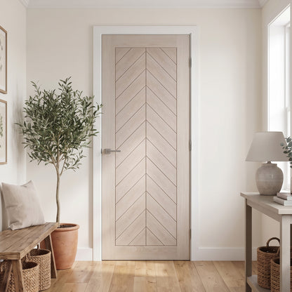 Liberty Doors | Ivory Fully Finished Internal Endure Laminate Chevron Door