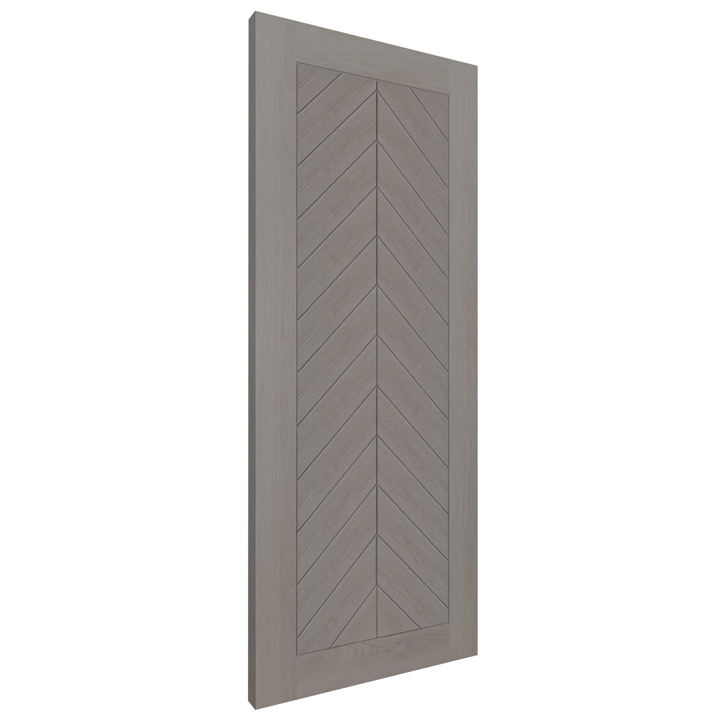 Liberty Doors | Light Grey Fully Finished Internal Endure Laminate Chevron FD30 Fire Door