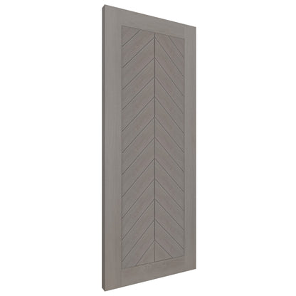 Liberty Doors | Light Grey Fully Finished Internal Endure Laminate Chevron FD30 Fire Door