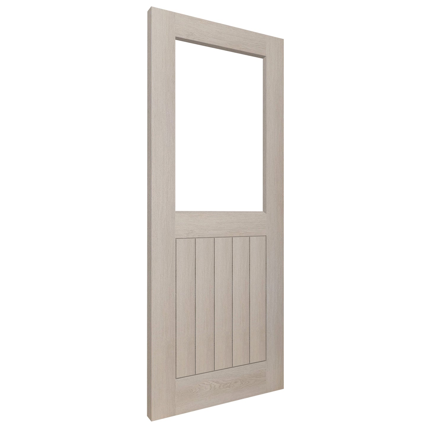 Liberty Doors | Ivory Fully Finished Internal Endure Laminate Farley Clear Glass Door