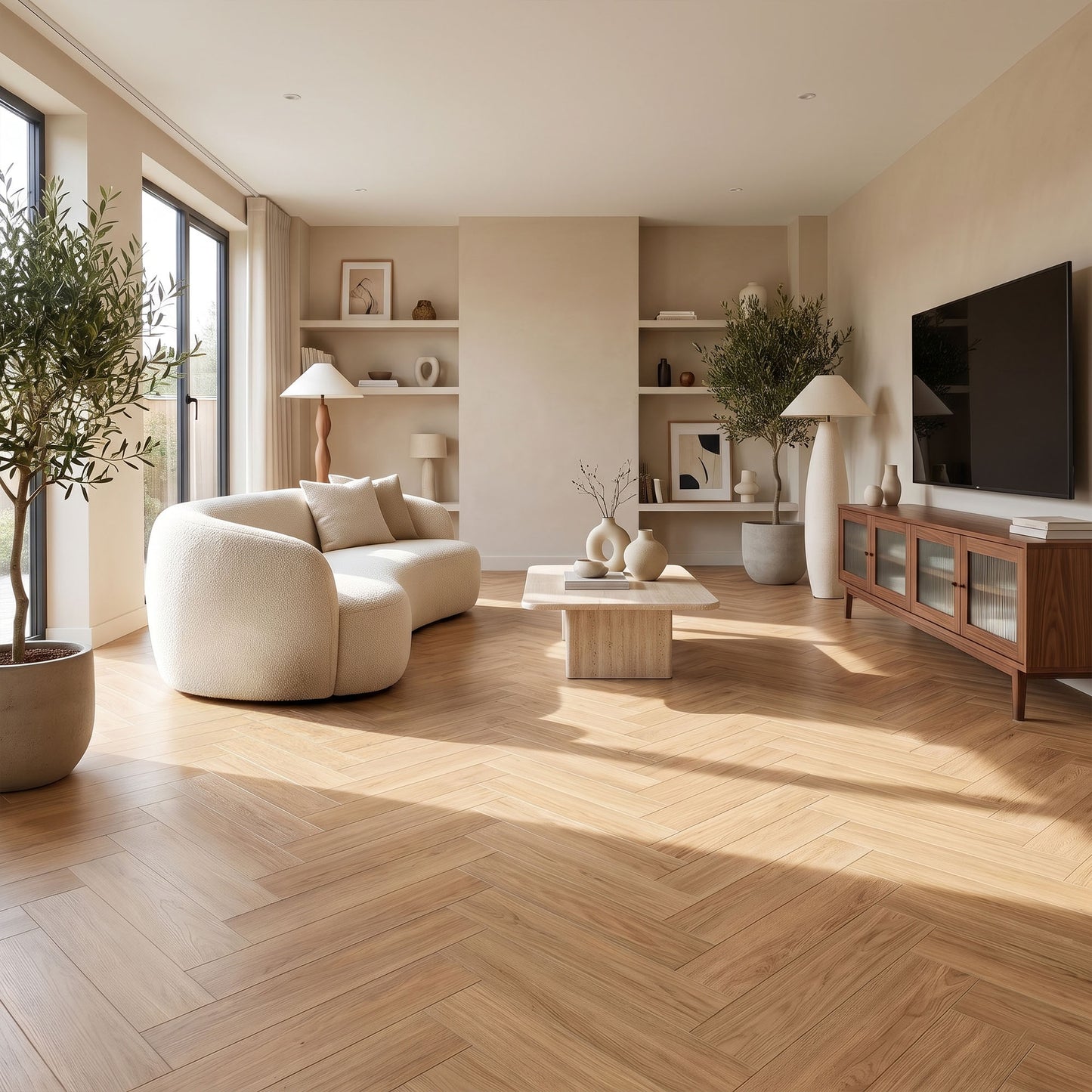 Crafted Oak - Wood Essence Water Resistant 8mm Herringbone Laminate Flooring
