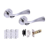 Volans Internal Lever Door Handle Set - Polished and Satin Chrome