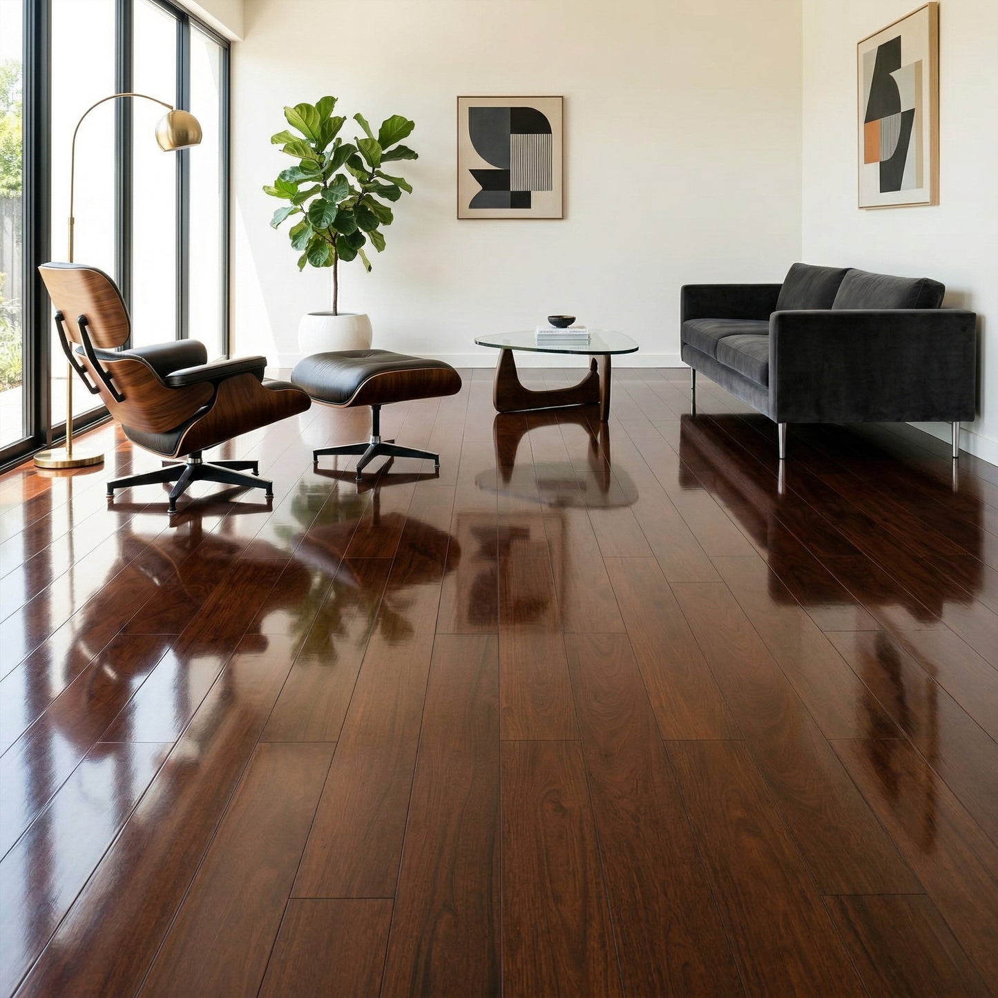 Canyon Andiroba - Lustre 8mm High Gloss Laminate Flooring