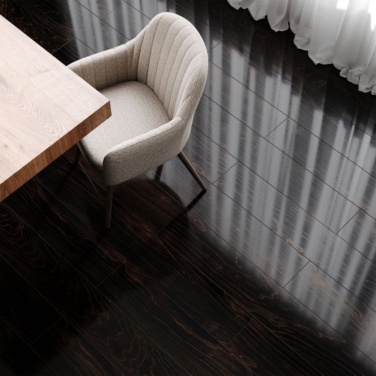 Plateau Maple - Lustre 8mm High Gloss Laminate Flooring