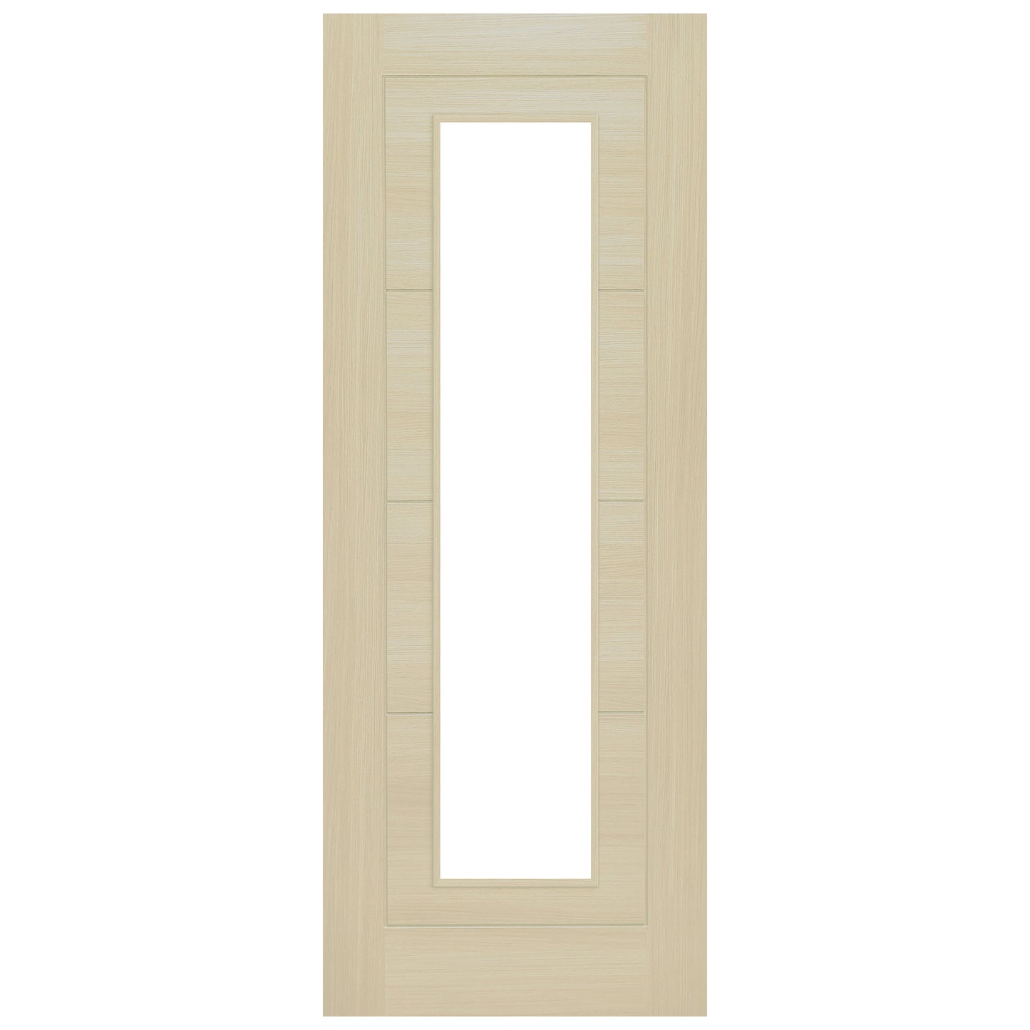 Blonde Oak Internal Fully Finished Endure Laminate Ladder Clear Glass Double Door