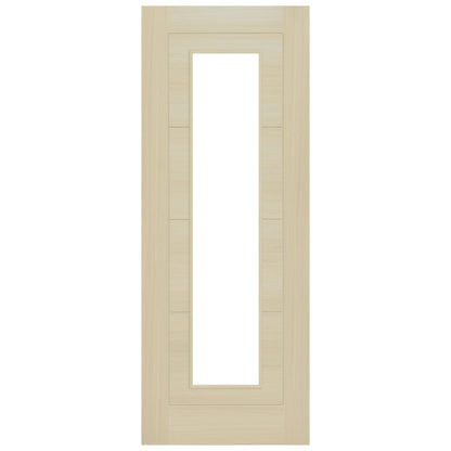 Blonde Oak Internal Fully Finished Endure Laminate Ladder Clear Glass Double Door