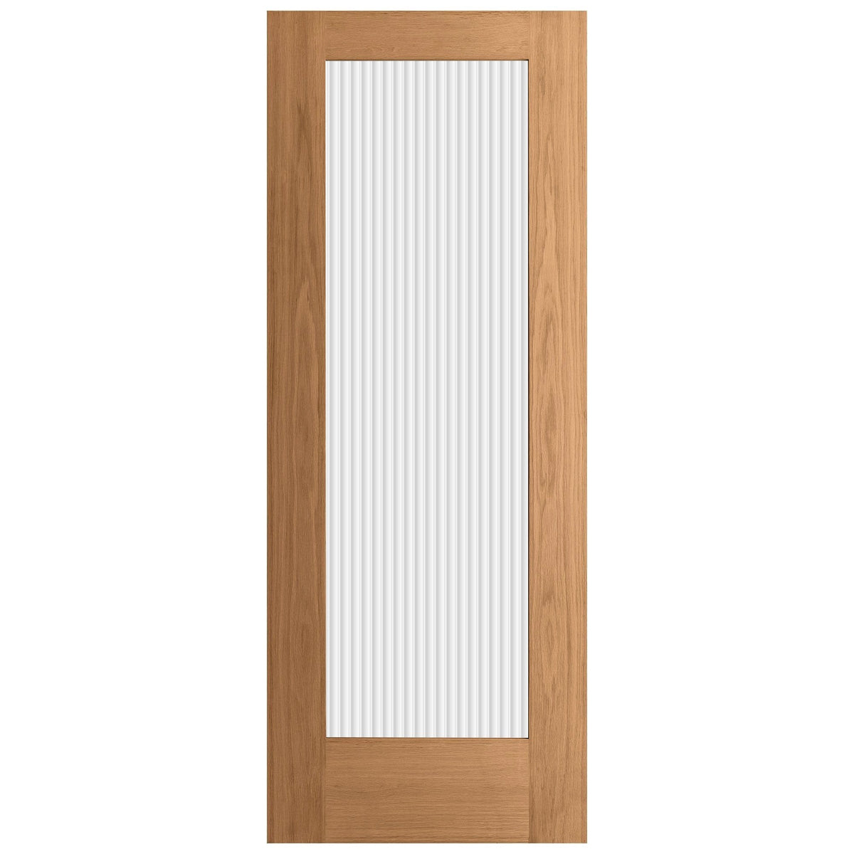 Oak Fully Finished Pattern 10 1 Light Reeded Glass Internal Double Door