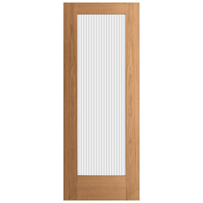 Oak Internal Fully Finished Pattern 10 1 Light Reeded Glass Double Door