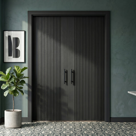 Charcoal Black Internal Fully Finished Miami Double Door