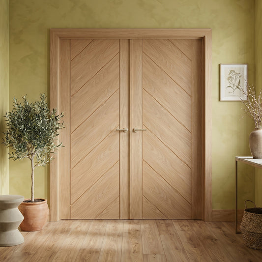 Oak Internal Fully Finished Monza Double Door