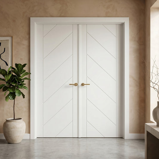 White Primed Monza Internal Double Door