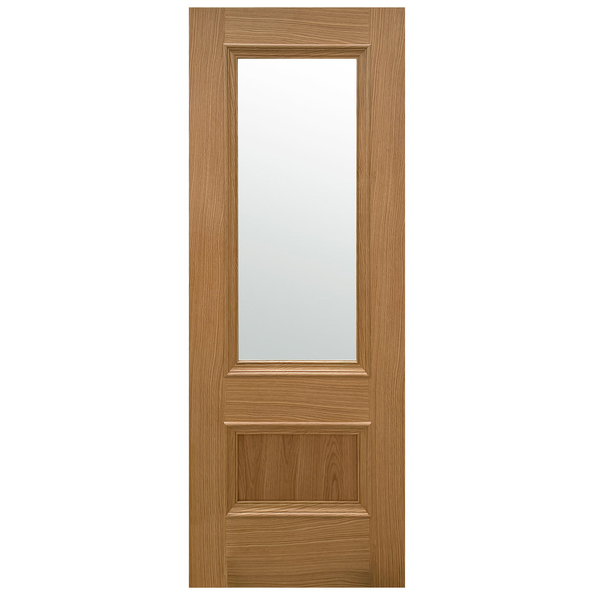 Oak Fully Finished Mayfair 2 Panel Clear Glass Internal French Door