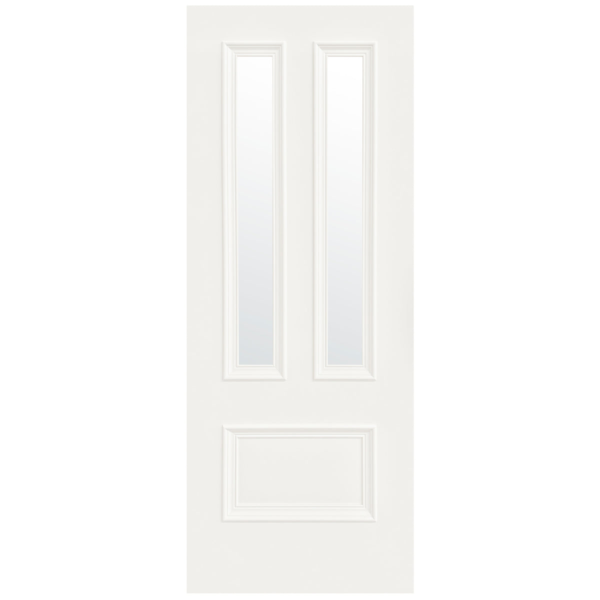 White Internal Fully Finished Clear Glass Belgravia 3 Panel Double Door