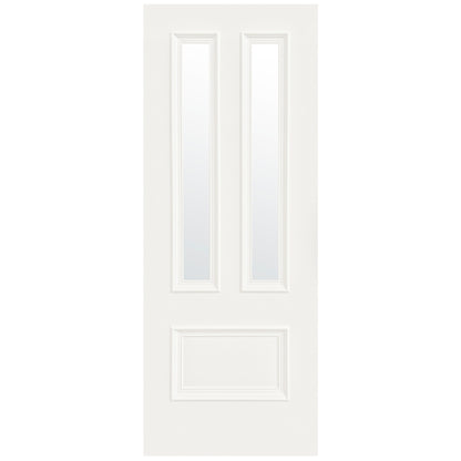 White Internal Fully Finished Clear Glass Belgravia 3 Panel Double Door