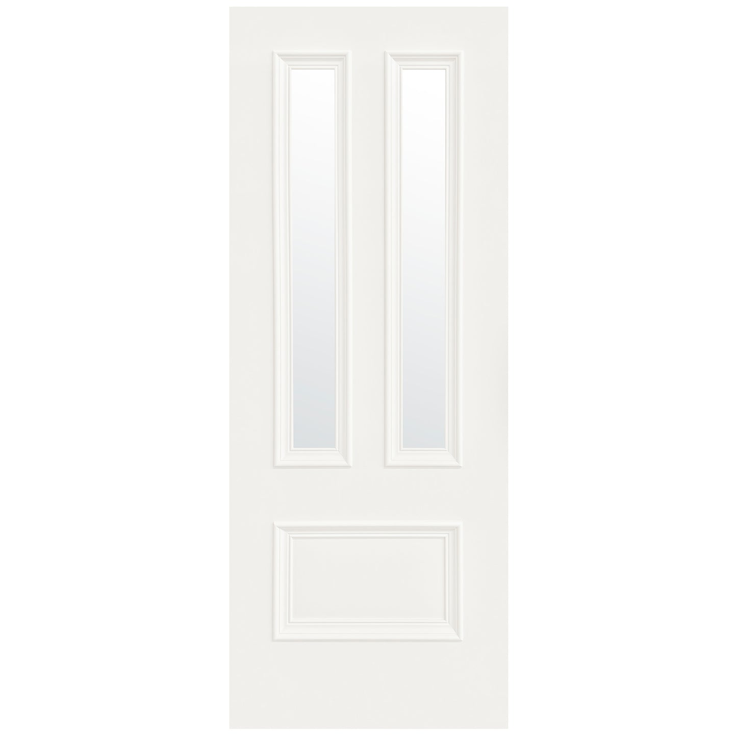 White Internal Fully Finished Clear Glass Belgravia 3 Panel Double Door