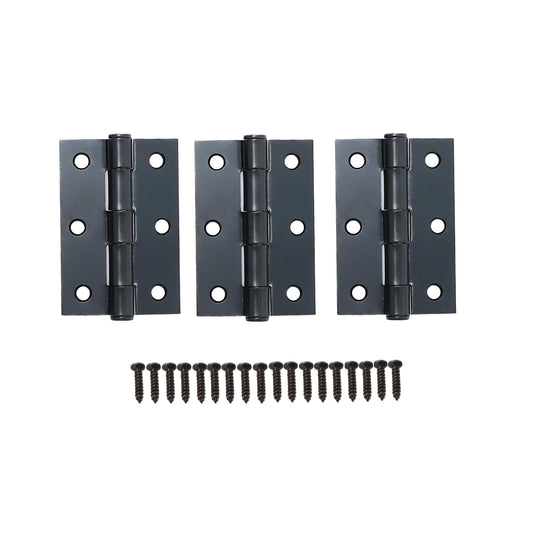 76mm Butt Hinge Pair - Matt Black