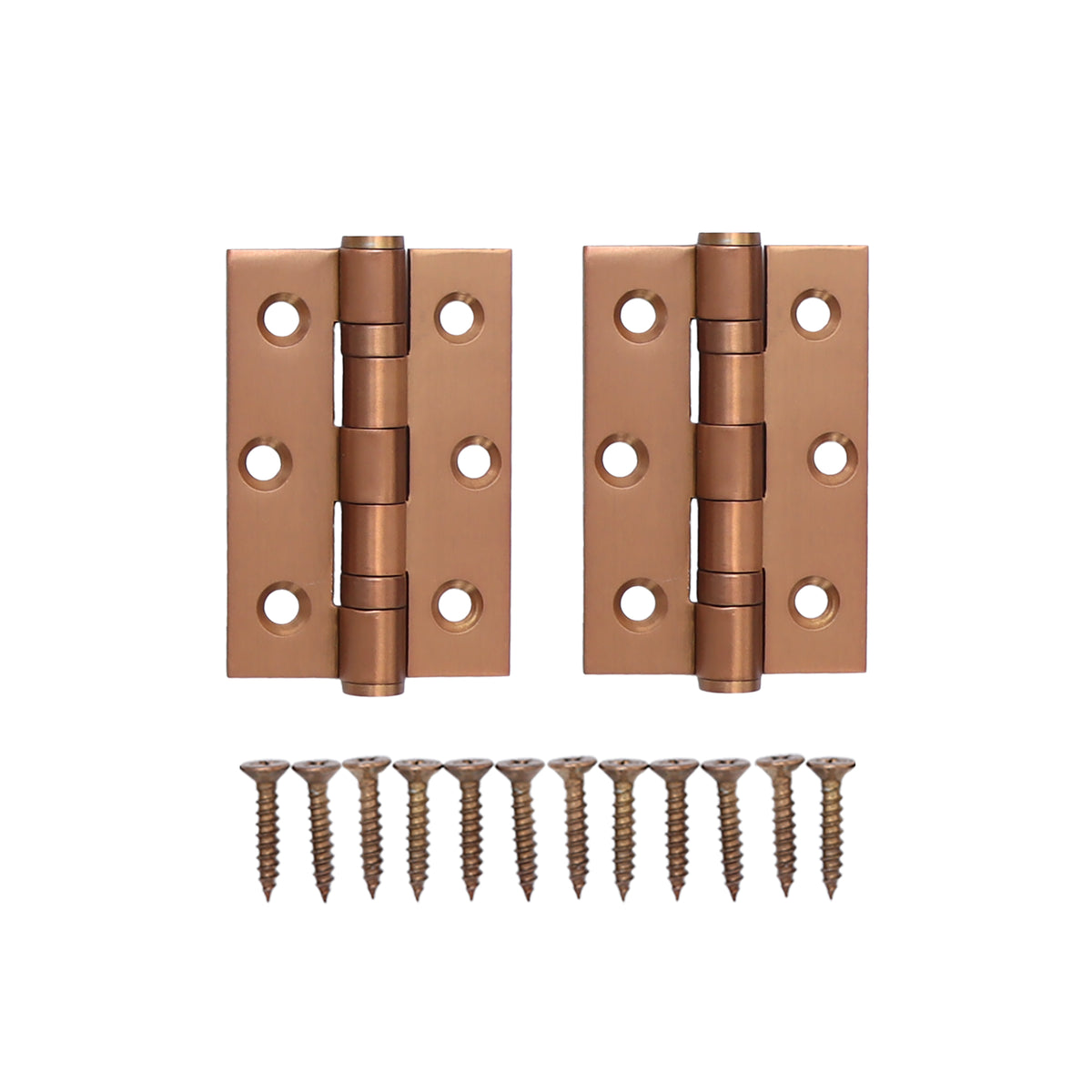 76mm Ball Bearing Hinge Pair - Satin Rose Gold