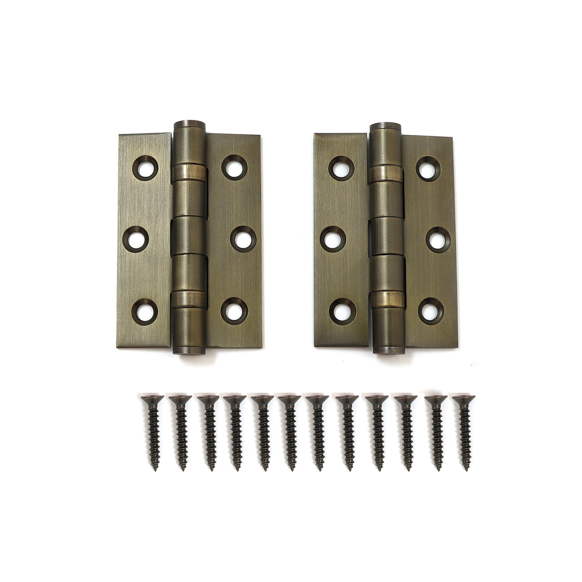 76mm Ball Bearing Hinge Pair - Antique Brass