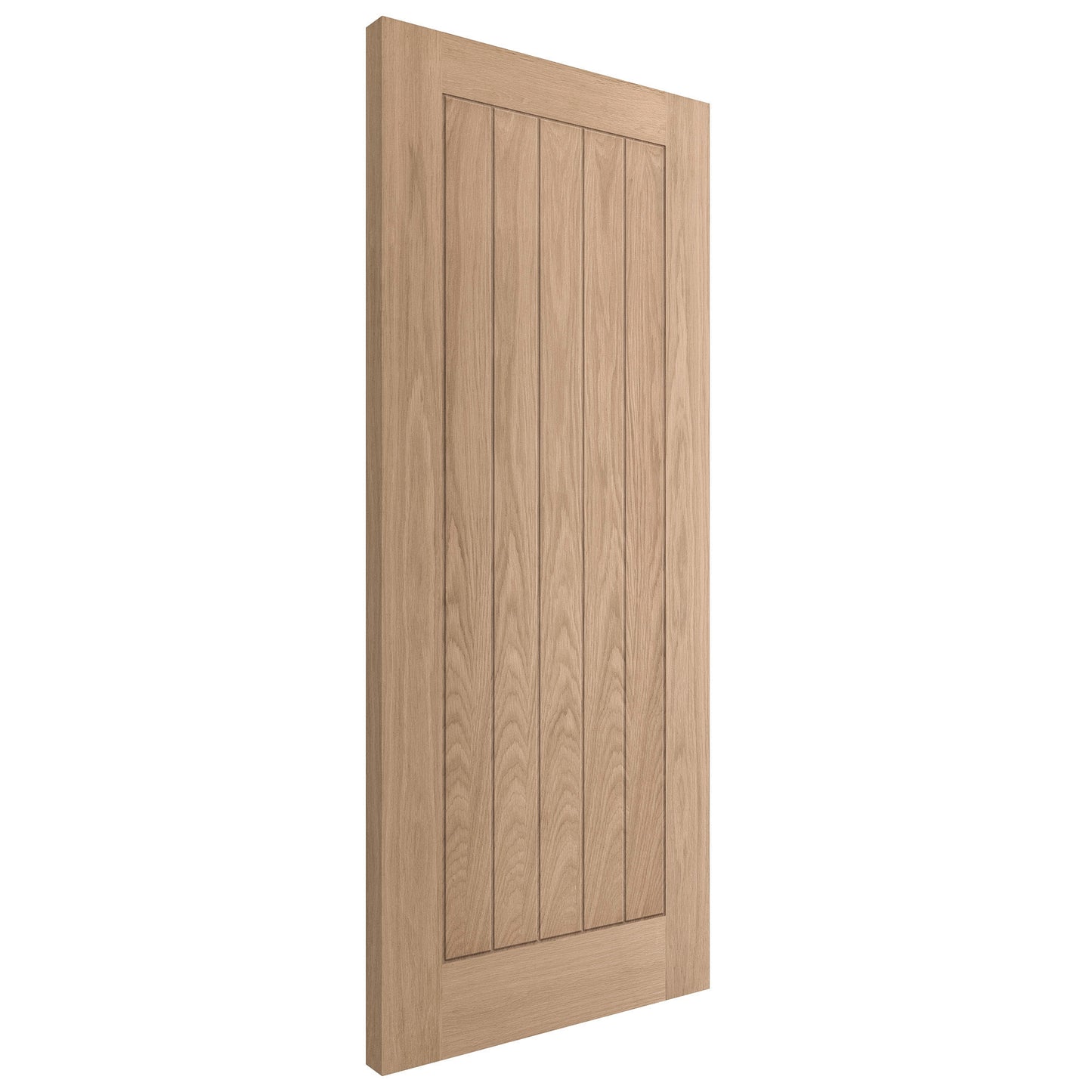 Oak Internal Unfinished Farley Bypass Sliding Door - Black Face Mounted