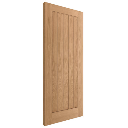 Oak Internal Fully Finished Farley Bypass Sliding Door - Black Face Mounted