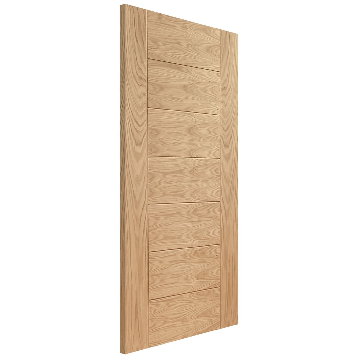Oak Internal Fully Finished Pedrena Bypass Sliding Door - Black Face Mounted
