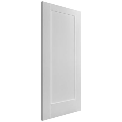 White Primed Pattern 10 Bypass Sliding Door - Black Face Mounted