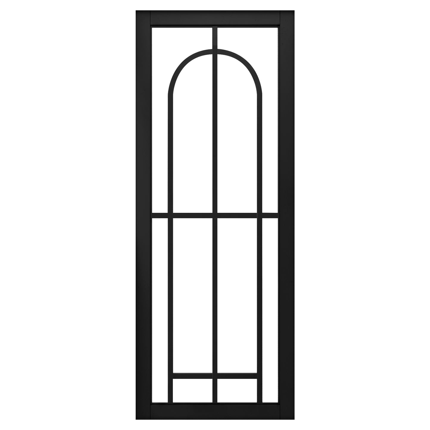 Jet Black Internal Fully Finished 10 Light Arch Industrial Studio Door (STUBL10LARCH)