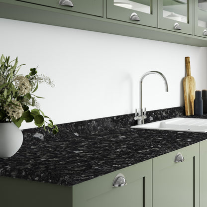 Black Slate - Square Edge Laminate Worktop 3000mm x 600mm x 38mm