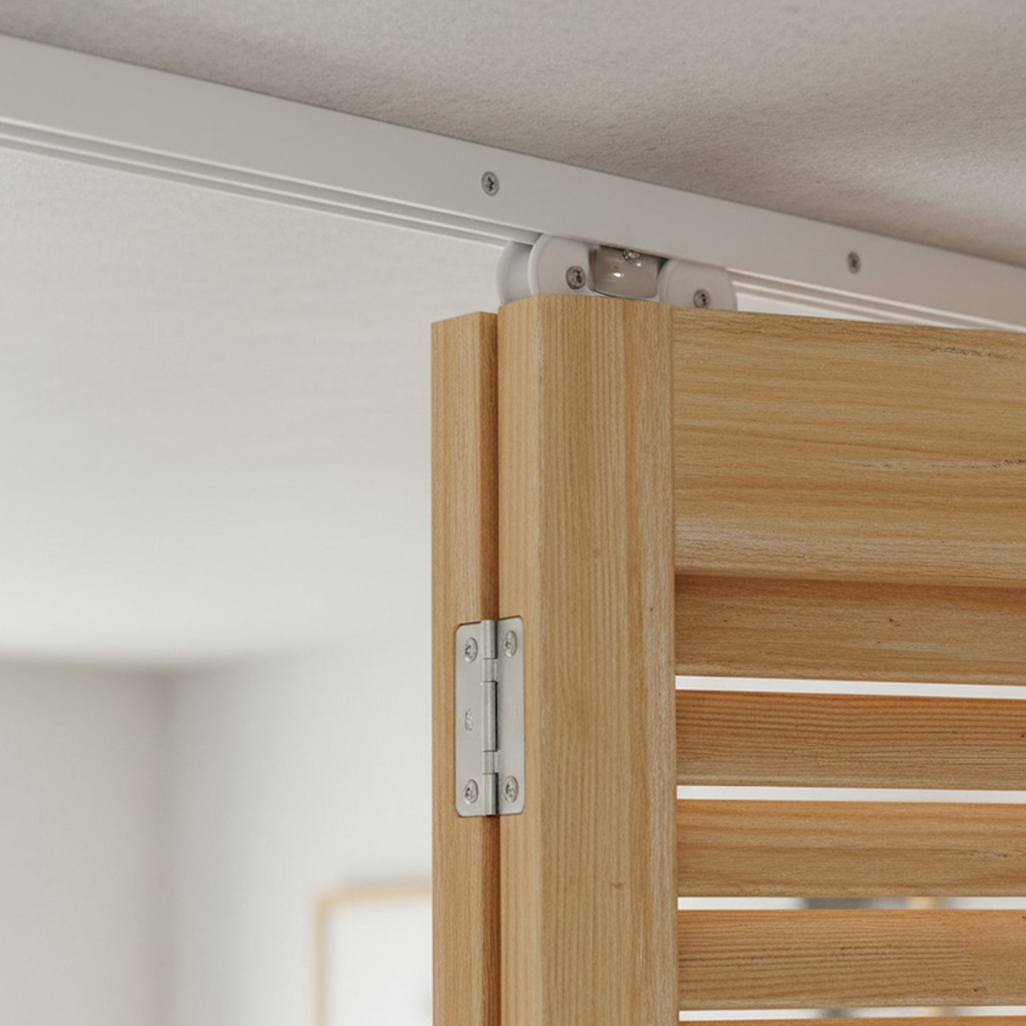 White 1067mm Top Hung Bi-fold Sliding Door Track (789132)