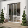 White Aluminium External Clear Glass Sliding Patio Door (122105)