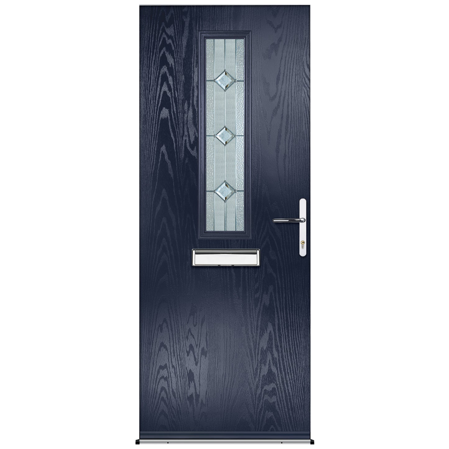 Fergus Blue Pre-Hung Venice Glass Composite Front Door Set