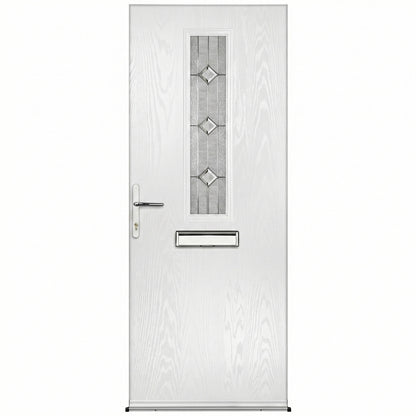 Fergus Blue Pre-Hung Venice Glass Composite Front Door Set