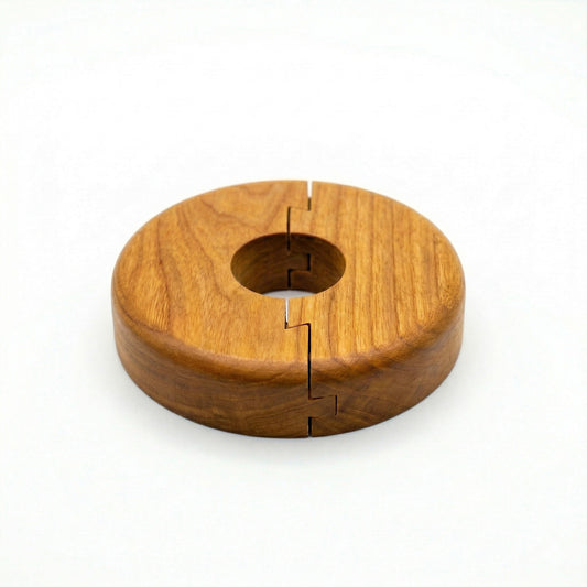 Golden Oak Radiator Pipe Rose Cover (PIPECOVER-Golden)