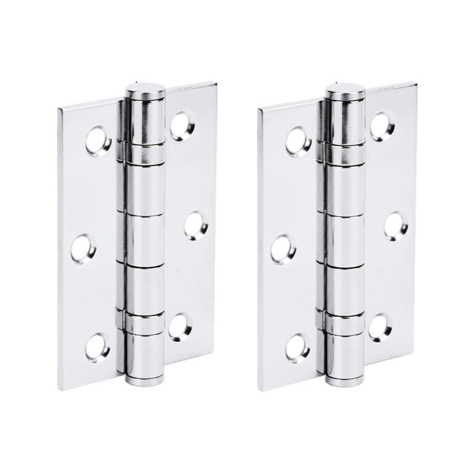 75mm Ball Bearing Butt Hinge Polished Chrome