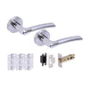 Columbia Internal Lever Door Handle Set - Polished and Satin Chrome