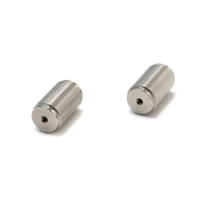 Fluted Large Round Cabinet Door Knob - Satin Stainless Steel (123441)