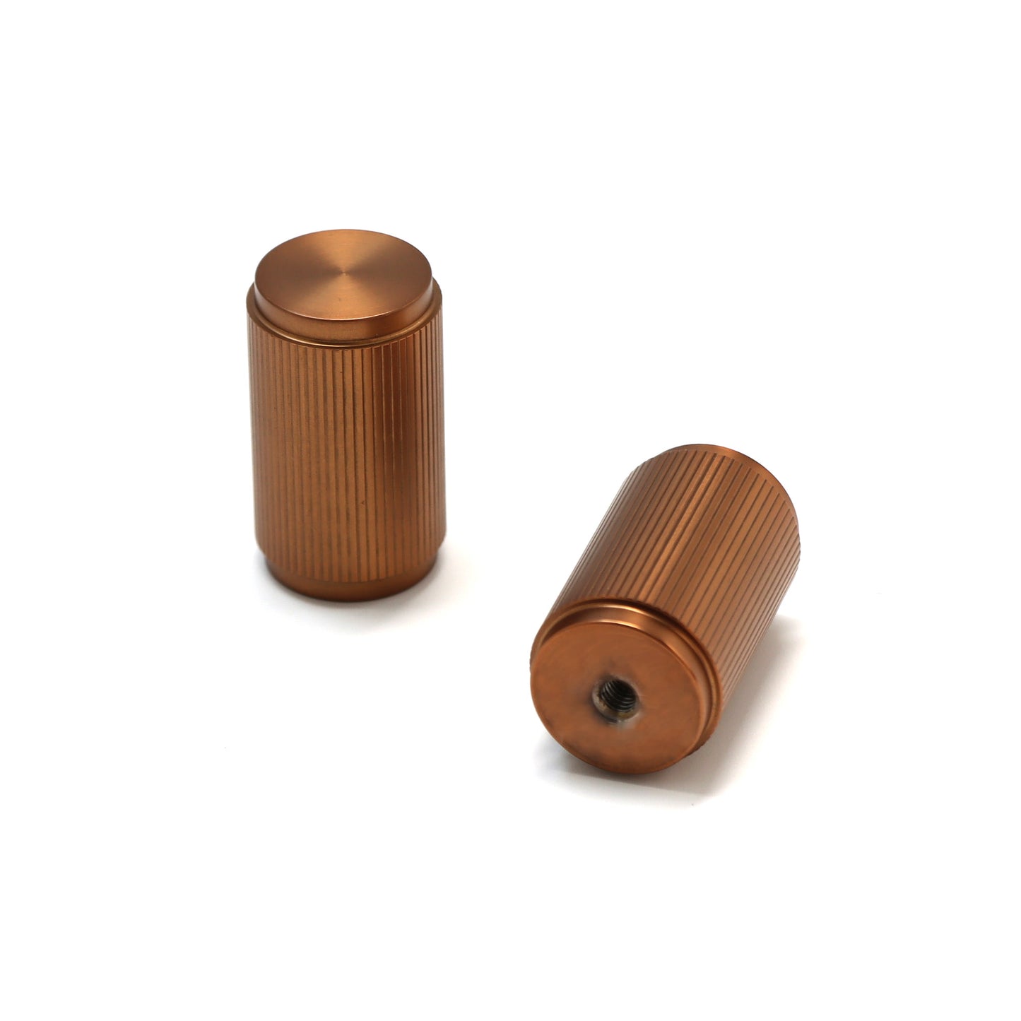 Fluted Large Round Cabinet Door Knob - Rose Gold (123444)