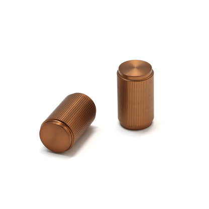 Fluted Large Round Cabinet Door Knob - Rose Gold (123444)