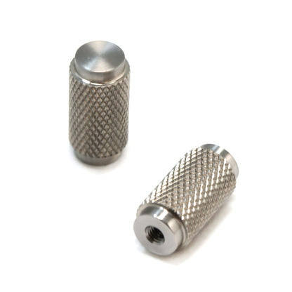 Knurled Small Round Cabinet Door Knob - Satin Stainless Steel (123446)