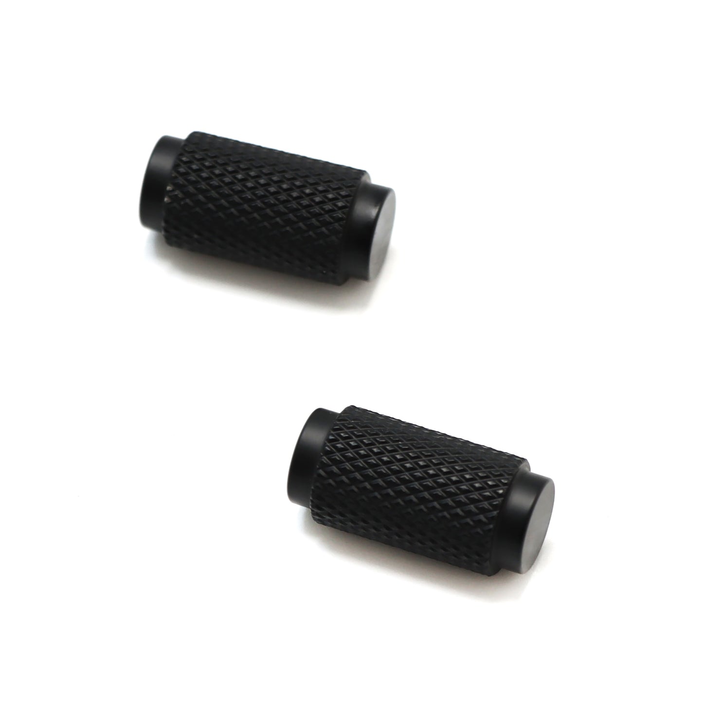 Knurled Small Round Cabinet Door Knob - Matt Black (123448)