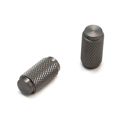 Knurled Small Round Cabinet Door Knob - Gun Metal (123450)