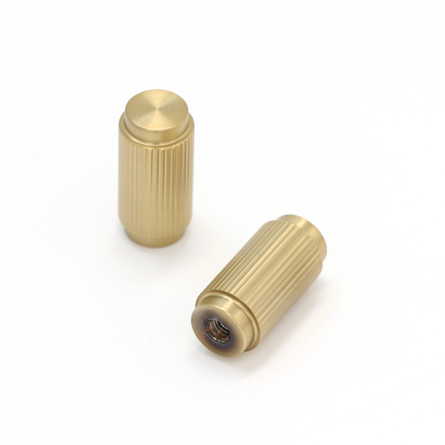 Fluted Small Round Cabinet Door Knob - Satin Gold (123452)