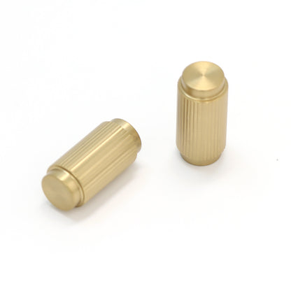 Fluted Small Round Cabinet Door Knob - Satin Gold (123452)